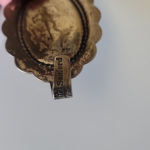 Vintage Sanford Sancrest R Native American Navajo Silver Concho Link Belt - Picture 6 of 10